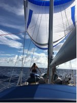 Parasailor up, mid Atlantic 25 April